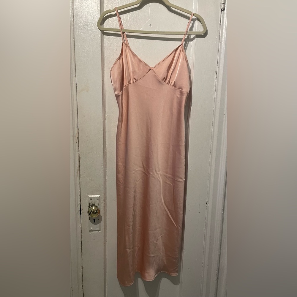 bp Blush Pink Satin Slip Top